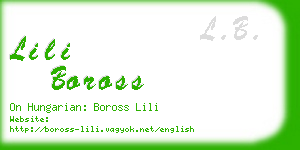 lili boross business card